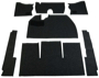Beetle 54-56 1/2 Front Carpet Set, Black Loop