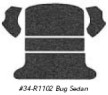 Beetle 65-72 Rear Well Carpet Kit, Black Loop