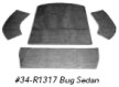 Convertible Beetle 73-79 Rear Well Carpet Kit, Black Loop