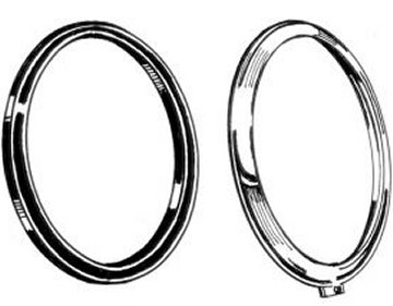 Pair Headlight Seals-Inner