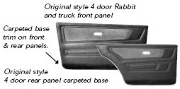 Rabbit/Jetta Door Panels, Full Set, Vinyl