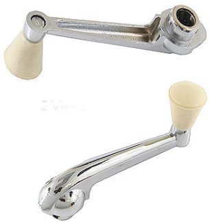 Window Crank Handle Pair - Ivory Knob