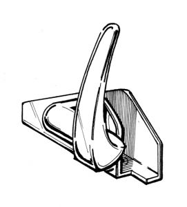 R Vent Wing  Window Latch