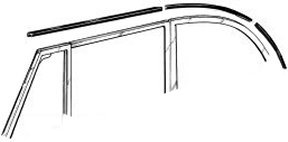 Side Windows To Top Frame Seal Set 50-64