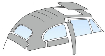 Beetle One Piece Headliner, with Sunroof