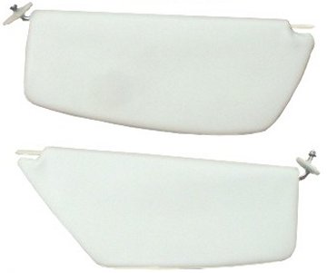 Sunvisors, Bug Sedan 65-67 - White Vinyl