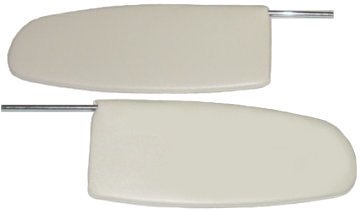 Sunvisors, Bug Sedan & Conv 58-64 - White Vinyl