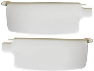 Sunvisors, Bug Convertible 65-72 - White Vinyl