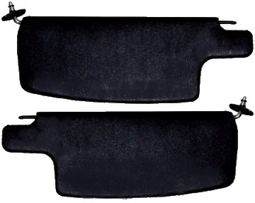 Sunvisors, Bug Sedan 68-77, Conv 73-79 - Black Velour