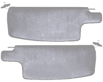 Sunvisors, Bug Sedan 68-77, Conv 73-79 - Grey Velour