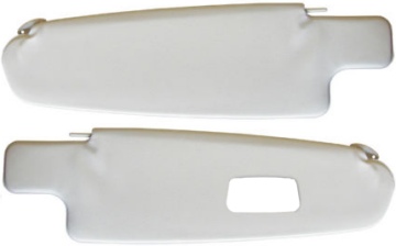 Sunvisors with Mirror, Bus 68-79 - White Vinyl