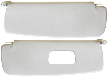 Sunvisors, Type 3 with Mirror - White Vinyl