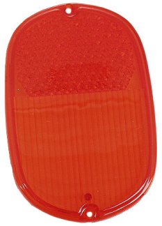 Bus Tail Light Lens, Red - 62-71