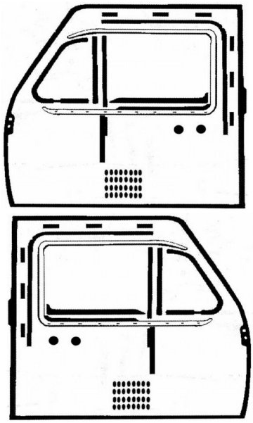 Door Window and Seal Kit 68-74