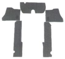 Front Carpet, For Rubber Floor Mats, Salt & Pepper Loop