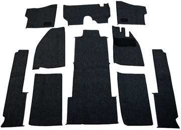 RHD Beetle Sedan 66-68 Front Carpet, Black Loop