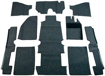 RHD Beetle Sedan 73-77 Front Carpet, Charcoal Loop