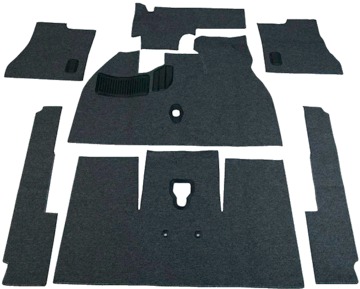 65-67 Bug Sedan Endura-Wear Carpet w/Footrest Charcoal Loop