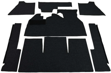 Super Beetle 71-72 Front Carpet Set, Black Loop