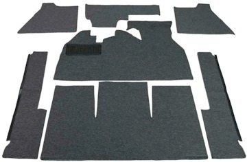 Super Beetle 71-72 Front Carpet Set, Salt & Pepper Loop