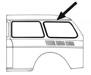 Rear Quarter Window Seal, Non-Pop-Out