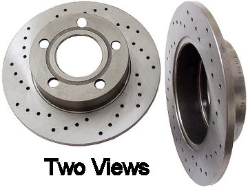 Rear Brake Rotor - AWD - Crossdrilled