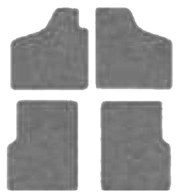 Karmann Ghia Floormats w/o Footrest - Black or Grey