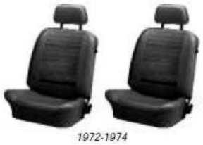 Ghia Sedan & Conv. 72-74 Seat Upholstery, Fronts Only