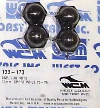 Black Lug Bolt Caps