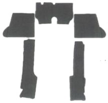 Front Carpet, For Rubber Floor Mats, Salt & Pepper Loop